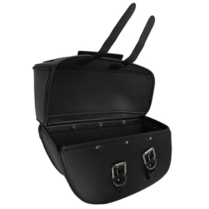 Sacs de selle de <span class=keywords><strong>moto</strong></span>, <span class=keywords><strong>sac</strong></span> à outils latéral, sacoche de selle en cuir PU, pochette noire universelle pour Harley Sportster <span class=keywords><strong>XL</strong></span> 883 pour Honda - Product Image 6