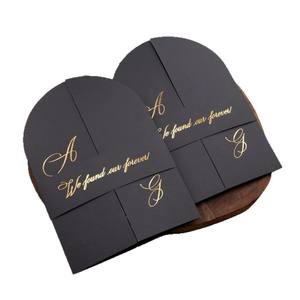 Carte de vœux personnalisée écologique imprimée numériquement, cartes d'invitation de mariage avec enveloppes sur papier couché fait main - Product Image 5