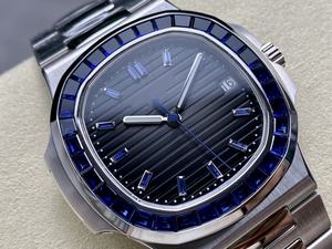 Reloj de zafiro de oro blanco Chapado en movimiento de alta calidad personalizado de alta gama VVS dia resistente al agua 41mm 5711 ETA 324 - Product Image 2