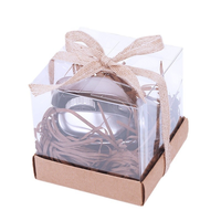 Boîte cadeau transparente en plastique PE recyclable et écologique, personnalisable avec base, pour aliments, aliments pour bébés, sucre, impression de logo OEM