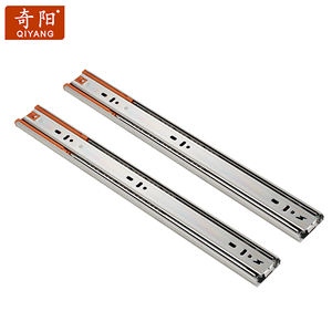 Qiyang家具45mmレール引き出し伸縮スライドローラーソフトクローズプッシュオープン3つ折り引き出しスライドキッチンキャビネット用 - Product Image 4