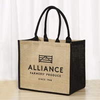 Logo personnalisé Eco Friendly fermeture éclair dames femmes Shopping toile de jute toile de jute sac fourre-tout en jute avec poignée poche en toile