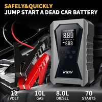 Catu daya ponsel portabel 8000MAH Starter keselamatan 12V pengisi daya baterai Booster catu daya ponsel mobil dengan pompa inflasi ban