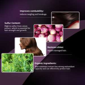 Savon revitalisant avec shampoing au romarin et oignon naturel endommagé pour tous les types de cheveux réparation lisse personnalisée en usine - Product Image 4