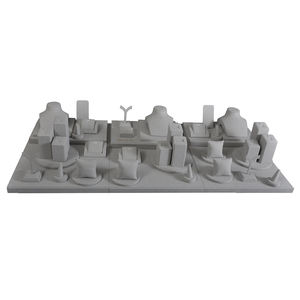 하이 엔드 골동품 회색 우아한 보석 교수형 카운터 디스플레이 보석 디스플레이 스탠드 세트 - Product Image 1