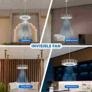 Ventilador invisible sin aspas con entrada de CA de 220V Ideal para hogares con niños, seguro y moderno - Product Image 6