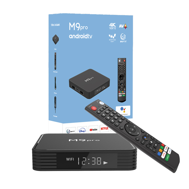 Tv Box M9 Pro ATV Android 11 Amlogic S905x4 Quad Core 5G Wifi 4k 4GB 64GB Smart Tv Android Box with Digital BT Voice Remote