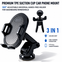 Support de téléphone portable 3 en 1 réglable, rotatif à 360 degrés, bras télescopique, fixation sur grille d'aération, robuste, sûr, support mains libres pour voiture
