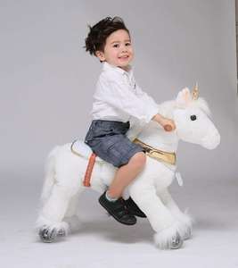 HOT Kids ride toy <span class=keywords><strong>peluche</strong></span> bianco con <span class=keywords><strong>cavallo</strong></span> a dondolo unicorno - Product Image 5