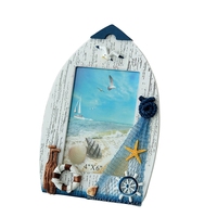 Cadre photo décoratif Hailan style méditerranéen de 6 pouces, motif mouette, pour bureau, étagère, table de présentation, pour enfants