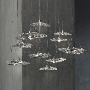 Современная Роскошная художественная декоративная светодиодная хрустальная люстра Подвесная лампа в форме манты-луча - Product Image 3