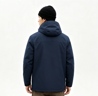 Veste à capuche coupe-vent, imperméable, chaude, respirante, résistante au froid, avec fermeture éclair, en coton épais intégré, pour l'automne, le camping et la randonnée