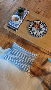 Escritorio de suelo de gran tamaño Nnewvante, bandeja de mesa de suelo, mesa de centro baja ajustable para desayuno, bandeja para servir, escritura de juegos - Product Image 6