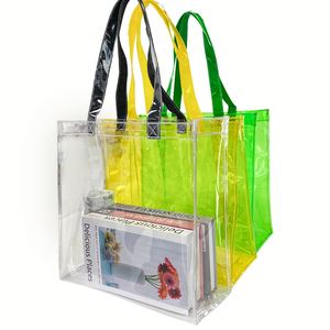 Promotion : Sacs fourre-tout pour femmes en PVC imperméable, grand format, avec logo imprimé personnalisé, sac de shopping tendance - Product Image 2