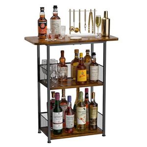 Estante para Whisky Ironwood, Mueble Bar Mini, Mueble para Vinos de Diseño Industrial, Bar Doméstico Resistente - Product Image 5