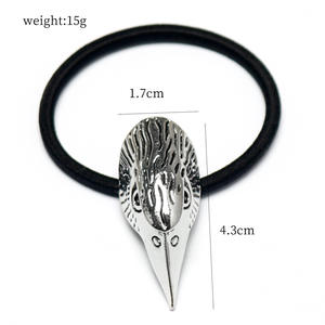 Élastique à cheveux rétro avec tête de loup et d'ours, bandeau réglable à motif animal pour femmes - Product Image 2