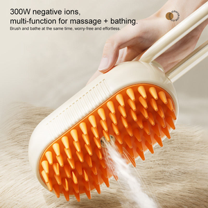 3 In 1 Rechargeable Rotatable USB Charging Dog Cat Steam <b>Brush</b> dog Steam <b>Brush</b> <b>pet</b> Cleaning <b>Brush</b> - Product Image 3