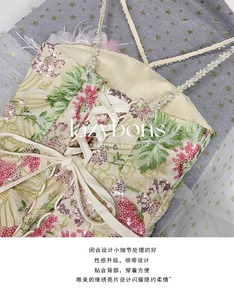 Robes de soirée pour femmes, mode mariage, sexy, fines, sexy, décolleté profond, ceinture dorée, dos nu, robes maxi de banquet - Product Image 4