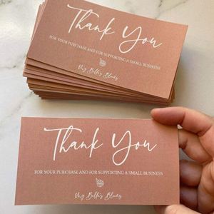 Customized Colorful Eco-Friendly One Side Fold Thank You for Supporting Costume Card Paper - Product Image 1