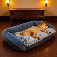 Grand coussin rectangulaire lavable, moelleux, confortable, écologique et portable pour chien, lit pour chien, pour chiens et chats, utilisation intérieure et extérieure