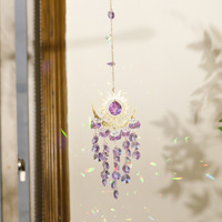 Attrape-rêves en cristal OWNSWING, décoration suspendue exquise, attrape-rêves œil de protection, carillon éolien, attrape-soleil, attrape-soleil circulaire
