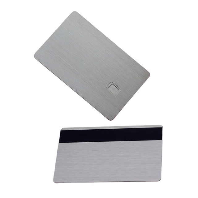 Laser Stainless Steel Gold Rfid NFC Credit Metal Card Blank Metal Business Cards with Magstripe Metal Chip Card