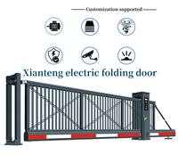 Puerta de Entrada Eléctrica Retráctil Inteligente, Puerta de Seguridad Automática de Alta Resistencia para Uso Comercial e Industrial
