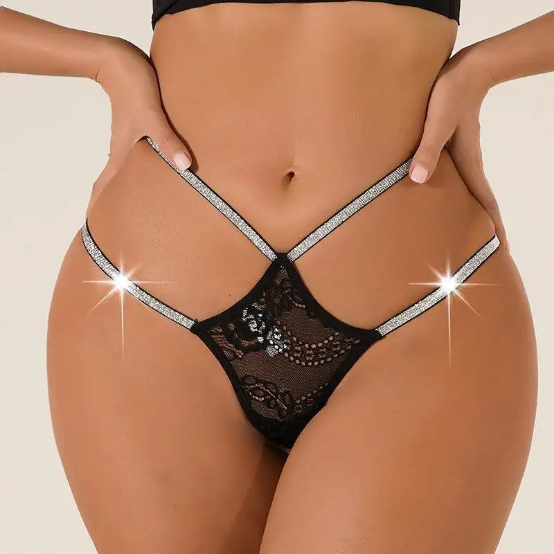 Spitze Sexy Tanga Double Thin Belt ausgehöhlte Damen unterwäsche