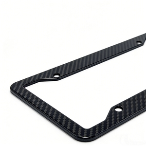 Marco de matrícula de fibra de carbono genuina, especificaciones de EE. UU., soporte para automóvil/motocicleta eléctrica, ligero. - Product Image 3