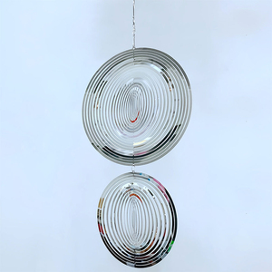 <strong>Factory</strong> Double Wind Spinner 3D Stainless Steel Rotating Metal Sheet Wind Chime Pendant <strong>for</strong> Garden Decoration Crop <strong>Bird</strong> <strong>Repeller</strong> - Product Image 5