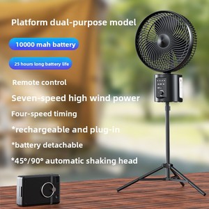 Ventilador de Circulación Recargable para el Hogar, Ventilador de Escritorio Silencioso con Temporizador, Telescópico, con Cabezal Oscilante y Control Remoto - Product Image 2
