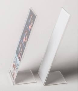Bán buôn L hình 2x6 inch rõ ràng <span class=keywords><strong>Acrylic</strong></span> hình ảnh đơn chủ <span class=keywords><strong>Acrylic</strong></span> nghiêng ảnh gian hàng Khung 2x6 ảnh dải - Product Image 5