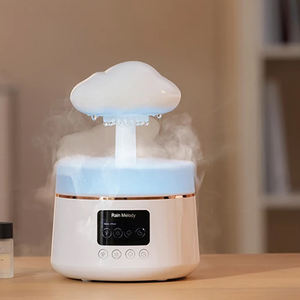 Difusor <span class=keywords><strong>de</strong></span> Aroma Melodía <span class=keywords><strong>de</strong></span> <span class=keywords><strong>Lluvia</strong></span>, Humidificador Ultrasónico, Luz <span class=keywords><strong>de</strong></span> Color Romántica, Ruido Blanco, Difusión <span class=keywords><strong>de</strong></span> Aceites Esenciales, 300 ml, para el Hogar - Product Image 1