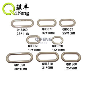Usine en gros métal plat forme ovale anneau multi taille sangle sac accessoires réglable <span class=keywords><strong>o</strong></span> anneau boucles pour sac à main vêtements - Product Image 1