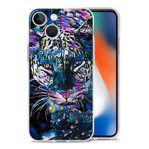 Abstrakte surreale Tierlöwe Luxus klare Soft Phone Hülle für iPhone 15 14 13 12 11 16 17 Pro Max XS XR SE Plus stoß feste Abdeckung - Product Image 6
