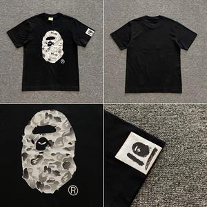 <span class=keywords><strong>T</strong></span>-<span class=keywords><strong>shirt</strong></span> à manches courtes personnalisé en coton vintage épais 260g avec imprimé lettre requin pour Ape Head, pour la vente en gros transfrontalière - Product Image 6