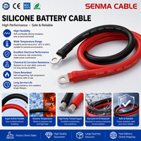 Câbles de batterie en cuivre personnalisables M8, rouges et noirs, 70 mm², boîtier en silicone IP65 pour système d'énergie solaire, camping-car, automobile
