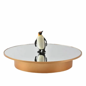 32cm 13 pollici Dorado Con Espejo 360 Grados <span class=keywords><strong>Plato</strong></span> Giratorio, Adecuado Para Mostrar Pequenos Articulos En El <span class=keywords><strong>Plato</strong></span> Giratorio - Product Image 1
