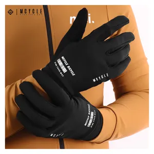 Mcycle Winter Fleece Sport Gloves Outdoor Full Finger Anti-Slip Bicycle Bike Gloves Motorcycle Running Heated MTB Cycling Gloves