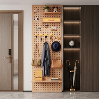 Étagère murale personnalisée avec plaque perforée, présentoir suspendu, étagère en bois, support de rangement