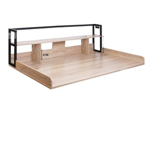 Wooden Washing Machine Cover <b>Storage</b> Rack With Countertop For <b>Laundry</b> Room <b>Organization</b> Durable Standing Type Rectangle Shelf - Product Image 3