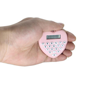 Llavero compacto creativo con forma de amor de 8 dígitos para estudiantes Calculadora electrónica portátil con batería Regalo promocional - Product Image 3