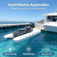Plateforme flottante gonflable haut de gamme DWF pour yacht - Quai robuste pour jet ski avec surface antidérapante pour bateaux de luxe