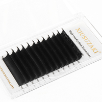 Pestañas Individuales Mate Extensión de Pestañas Volumen Cashmere Bandeja de Pestañas Extensiones de Abanico Fácil Volumen Ruso