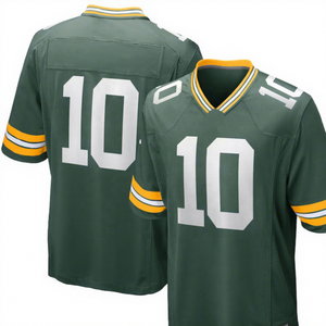 Maillots de football américains de qualité supérieure pour hommes, Green Bay Packers # 10 Amours # 8 Jacobs # 1 Maillot rétro Parsons - Product Image 3