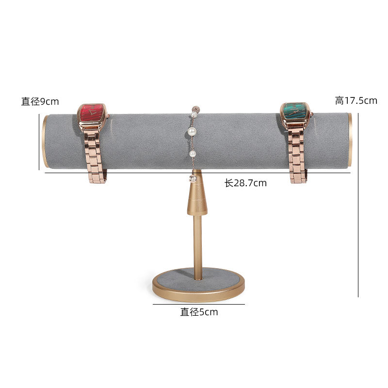 Petit présentoir à bijoux gris