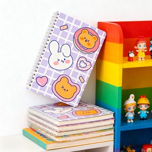 Custom Logo A5 Kawaii <b>Cute</b> Hardback Spiral Binding PP Cover <b>Notebooks</b> with 70 Sheets Diaries Office Supplies - Product Image 5