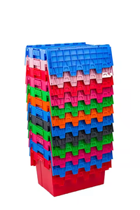 <span class=keywords><strong>Caisse</strong></span> de rangement en PP vierge à 100 % avec couvercle intégré, empilable, pour déménagement, en plastique - Product Image 4