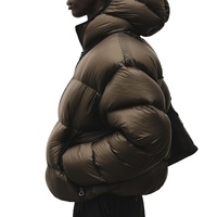 Manteau d'hiver en duvet pour hommes nouvelle mode manches amovibles épaissie imperméable coupe-vent couleur assortie veste à capuche bouffante