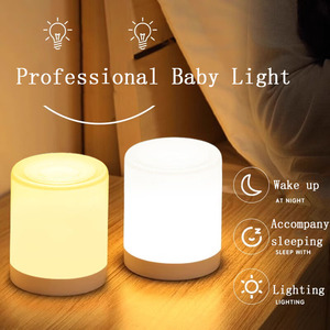 Lampade da comodino per camera da letto moderne regolabilità tattile a tre colori portatile ABS materiale Ultra lunga durata della batteria Soft Glow notte - Product Image 3